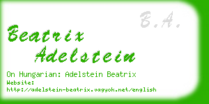 beatrix adelstein business card